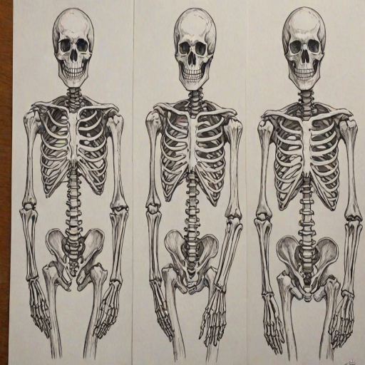 creative skeleton drawings
