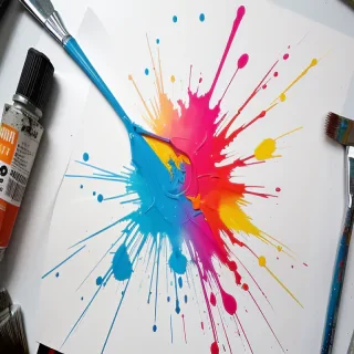 transparent paint splatter