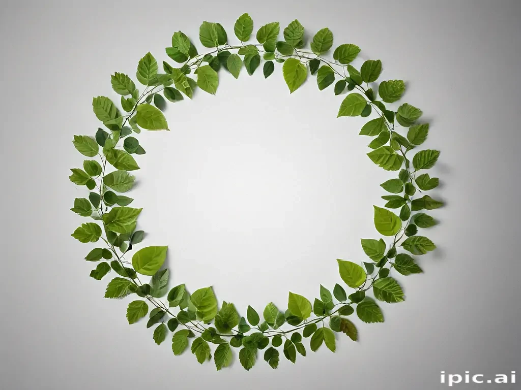circle with leaves