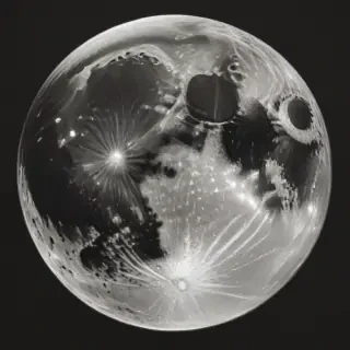 drawing of the moon