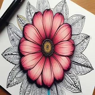 flower doodle art