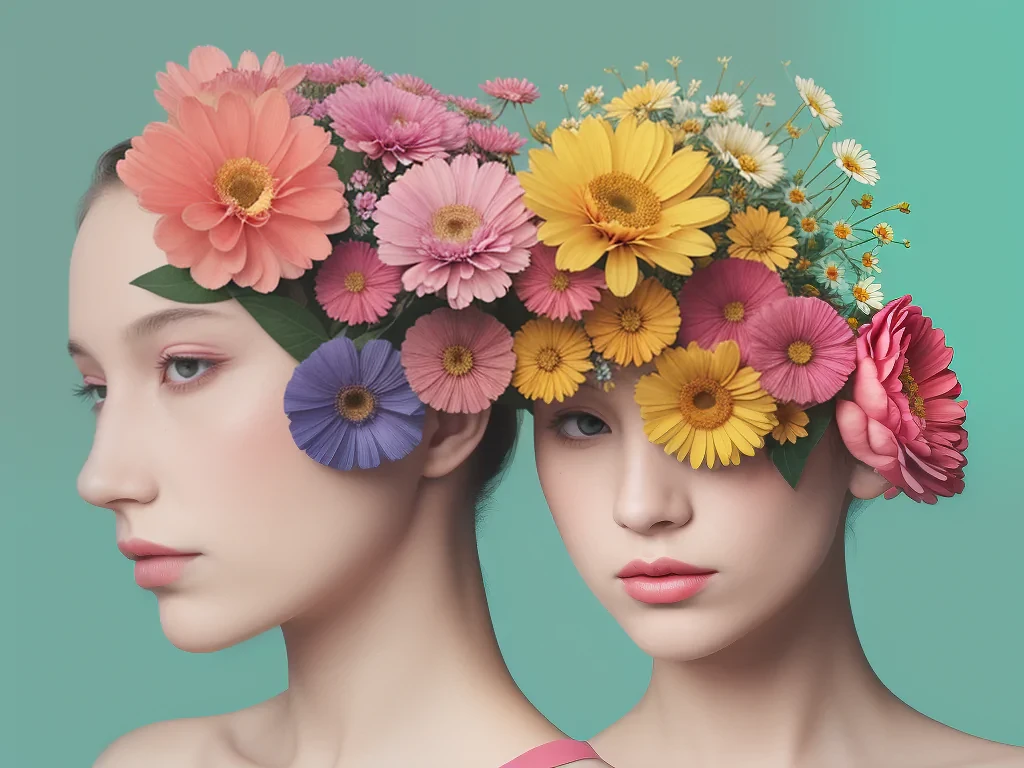 half brain half flowers