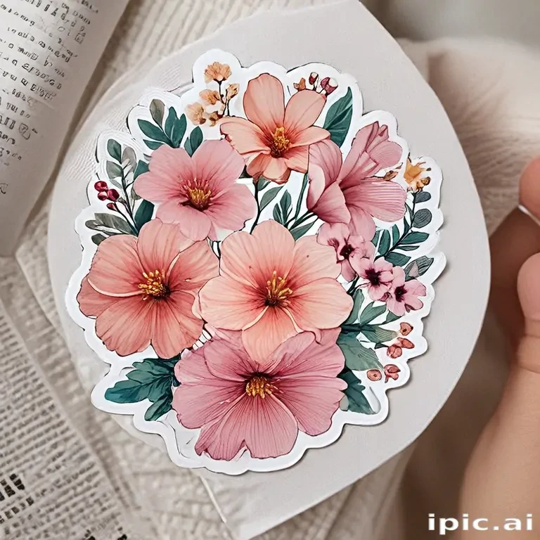 aesthetic flower stickers