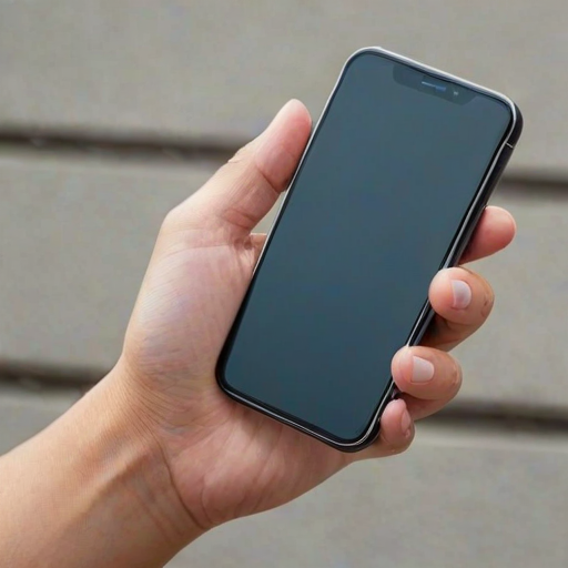 hand holding a phone