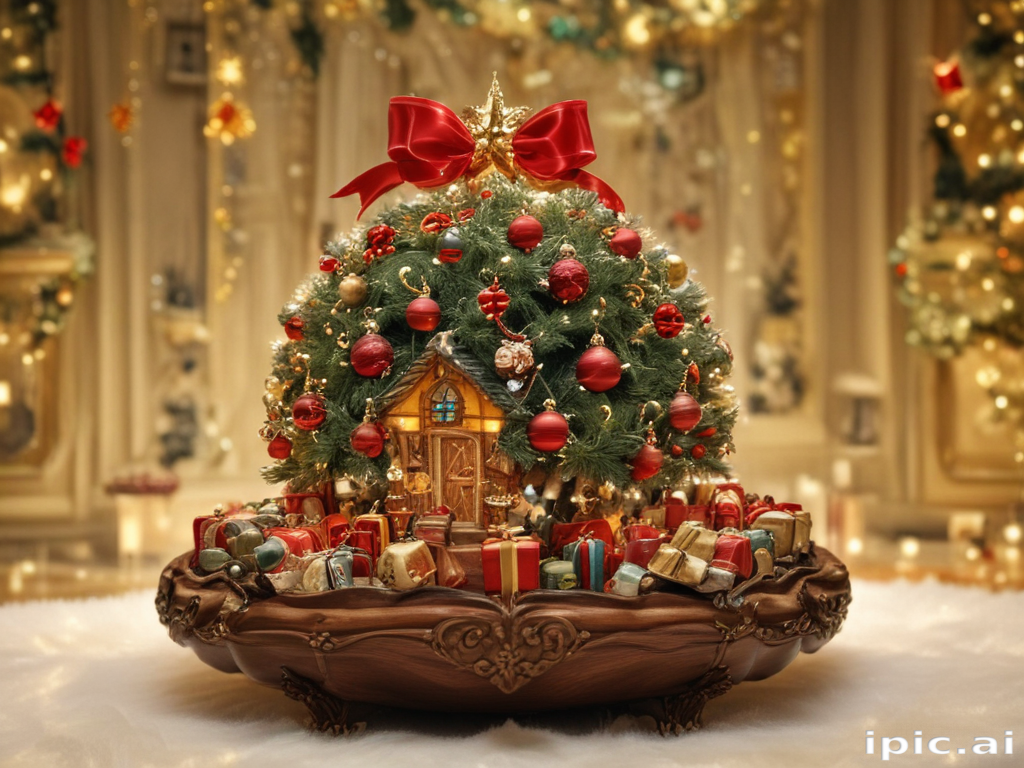 Beautifully Decorated Christmas Tree Surrounded by Colorful Gift Boxes ...