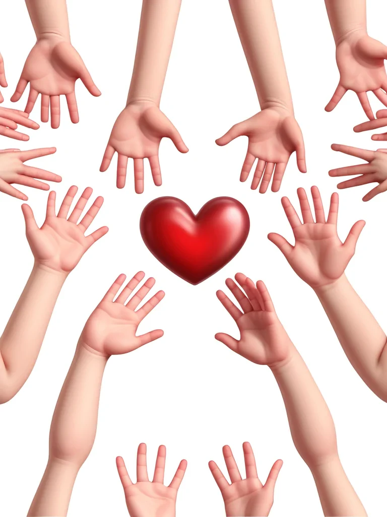 heart hands clipart