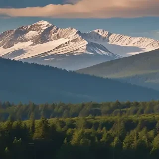 mountainous background