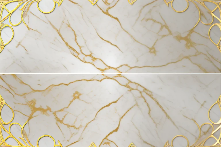 white and gold marble background