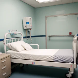 hospital bed background