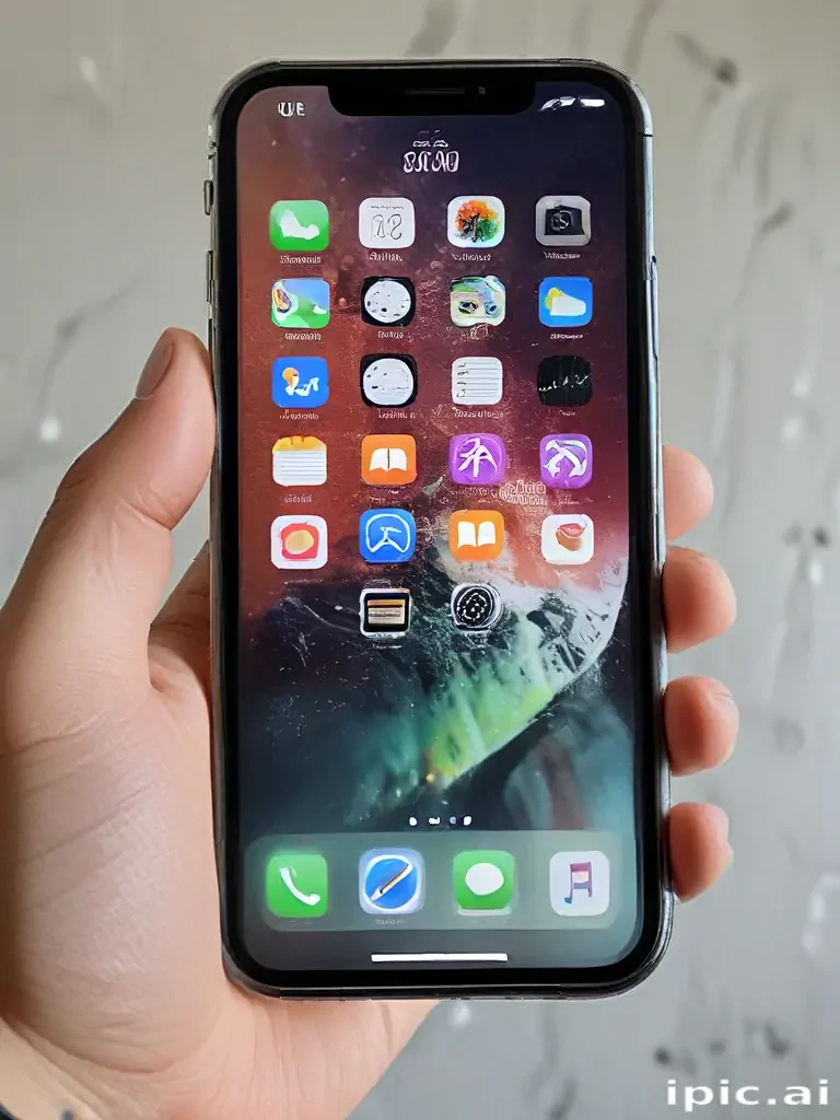 iphone with transparent background