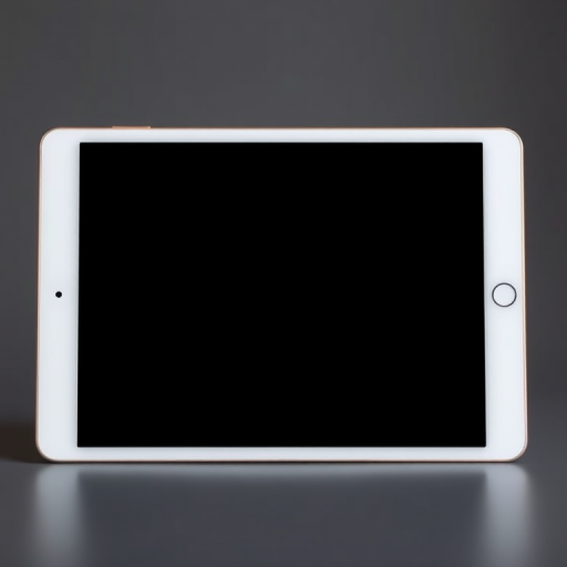 Create an image of a modern tablet displaying a sleek, minimalistic user interface on a black screen, captured with a DSLR camera at f/2.8, ISO 100, 1/60s, in a frontal view with soft lighting for enhanced quality.