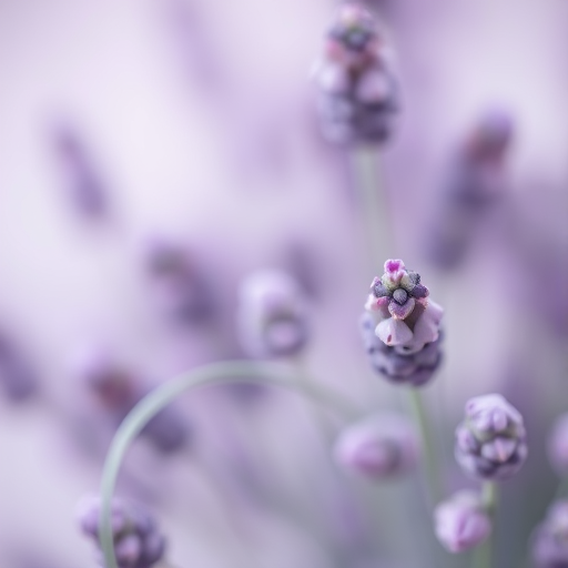 Create a soft, abstract background with various shades of purple and lavender, focus on a dreamy blur effect, using a DSLR camera with a 50mm lens, aperture set to f/1.8, ISO 100, and a shallow depth of field.
