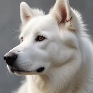 white dog