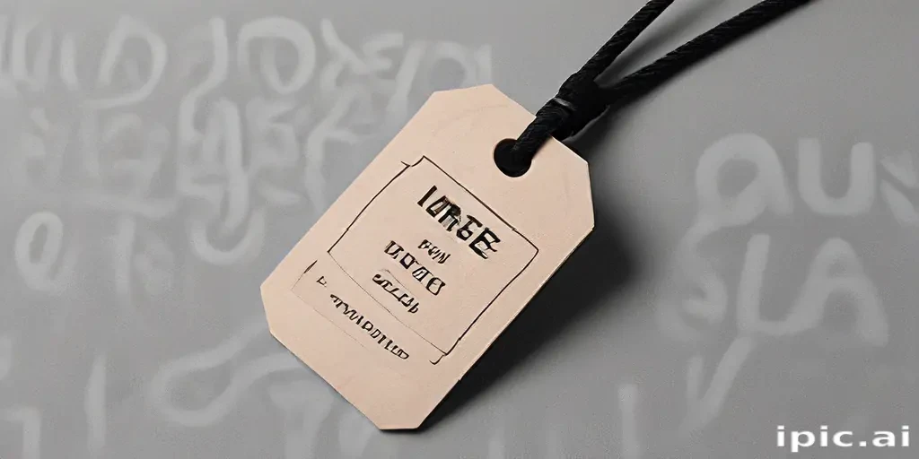 clothing tag mockup