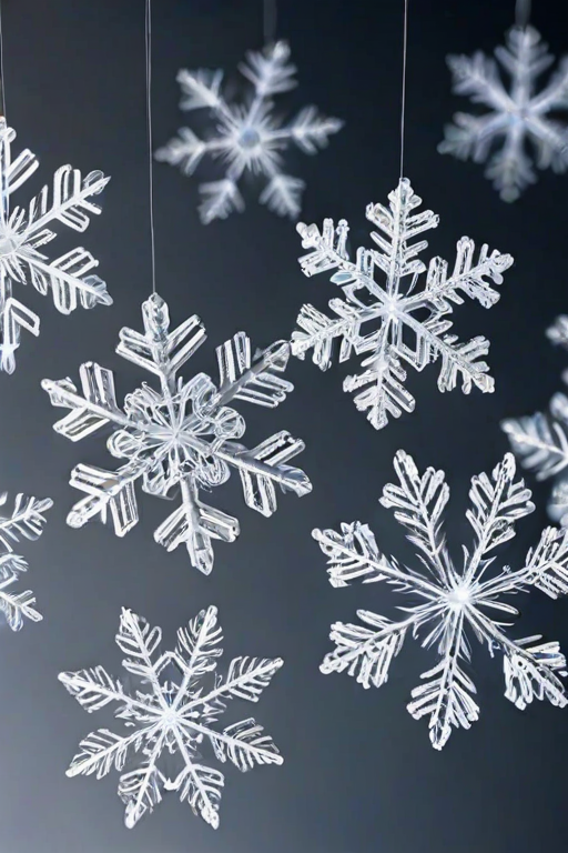 transparent snowflakes
