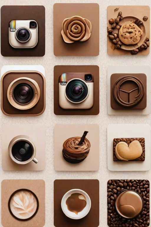 aesthetics brown instagram highlight icons