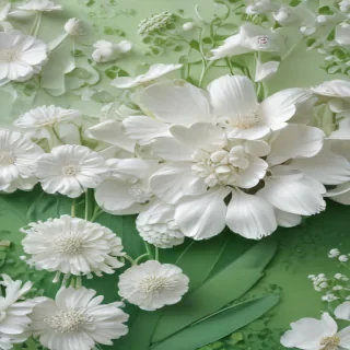 green and white background