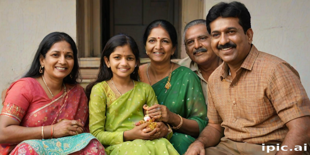 happy indian family