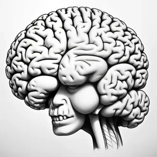 pic of brain drawing