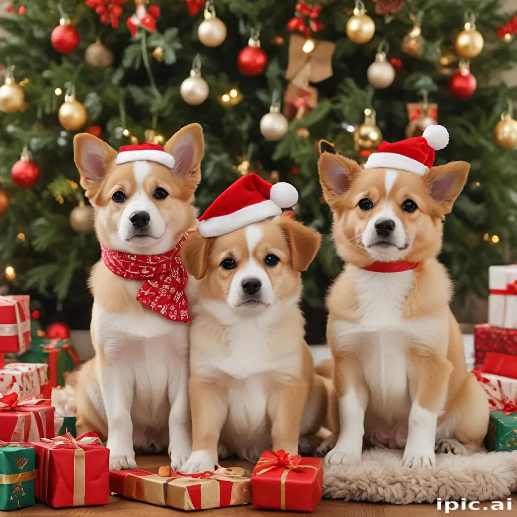 cute christmas dogs