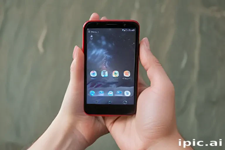hand holding a phone