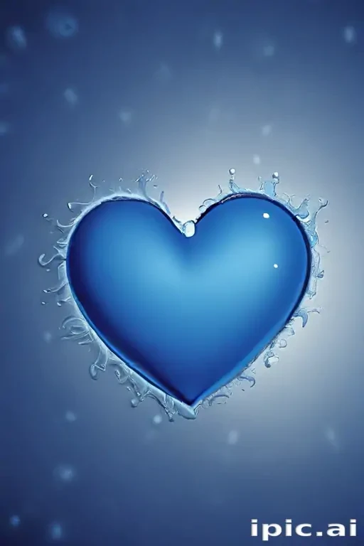 blue heart wallpaper