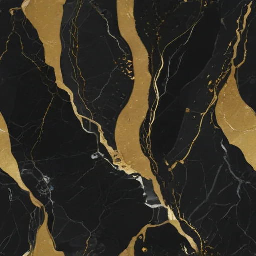 Elegant Black Marble with Striking Gold Veins for Luxurious Décor Designs