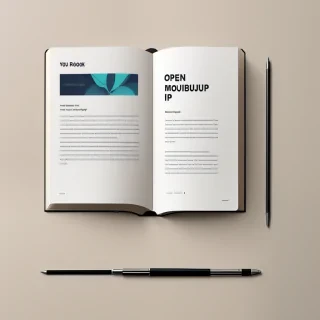 open book mockup
