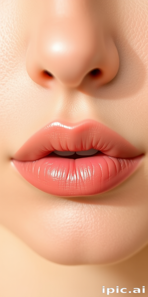 Natural "Nude Whisper" lip tint with sheer coverage, enhancing natural lip color with a hint of warmth, perfect for everyday minimalist makeup looks
