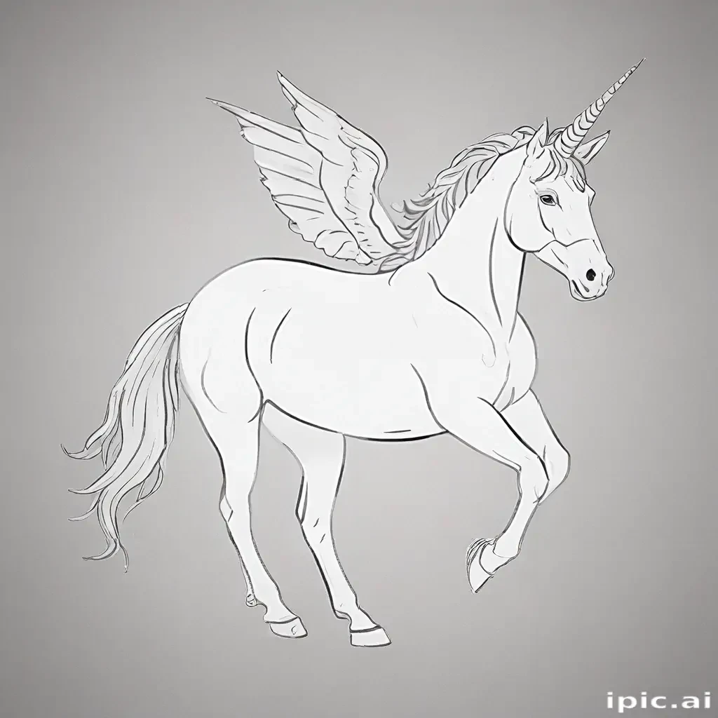 unicorn outline