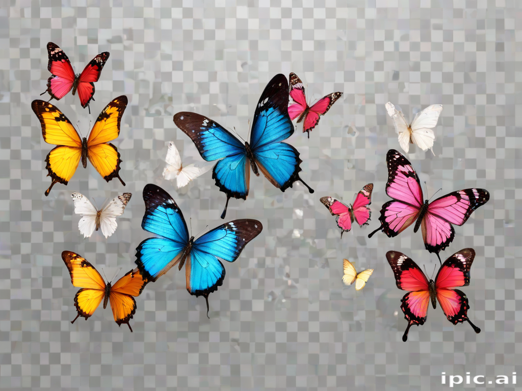 butterflies transparent background