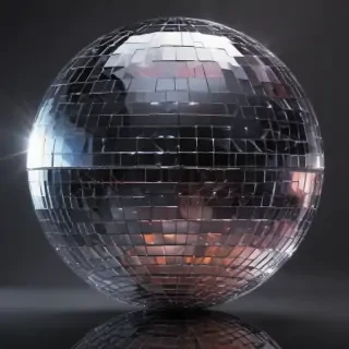 transparent disco ball