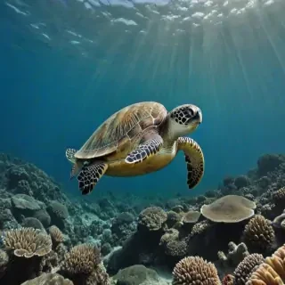 sea turtle desktop background