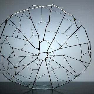 cracked glass transparent
