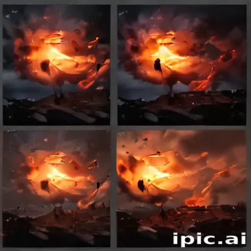 Dynamic Explosion Captured in Four Stunning Frames of Fiery Energy