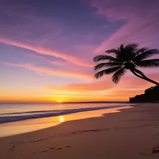 beach background sunset