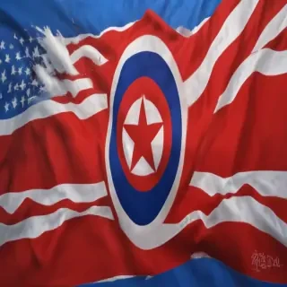 north korea flag