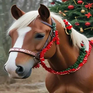 pictures of christmas horses