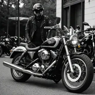 motorcycle clipart black and white