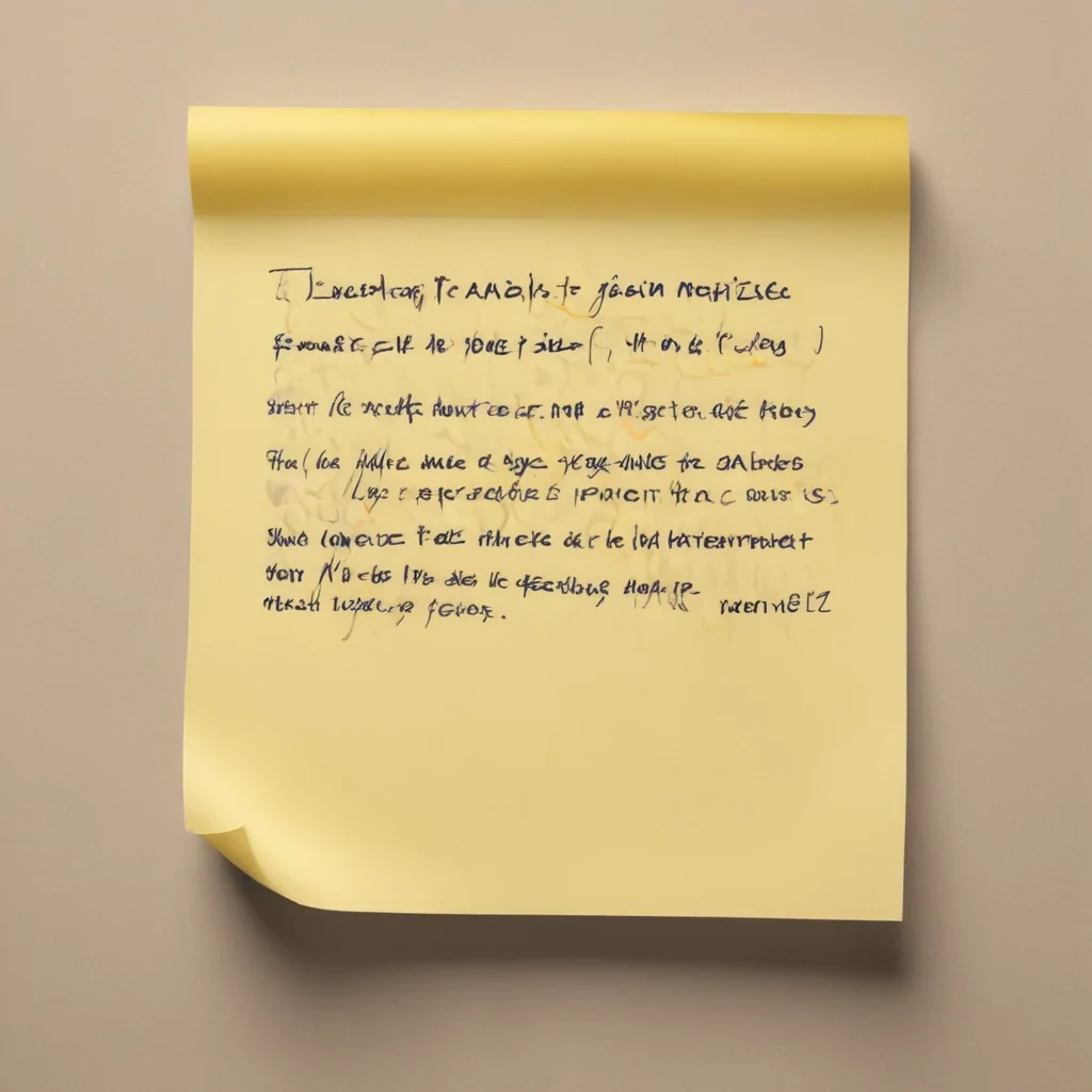 sticky note with transparent background