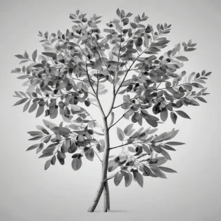 eucalyptus clipart black and white