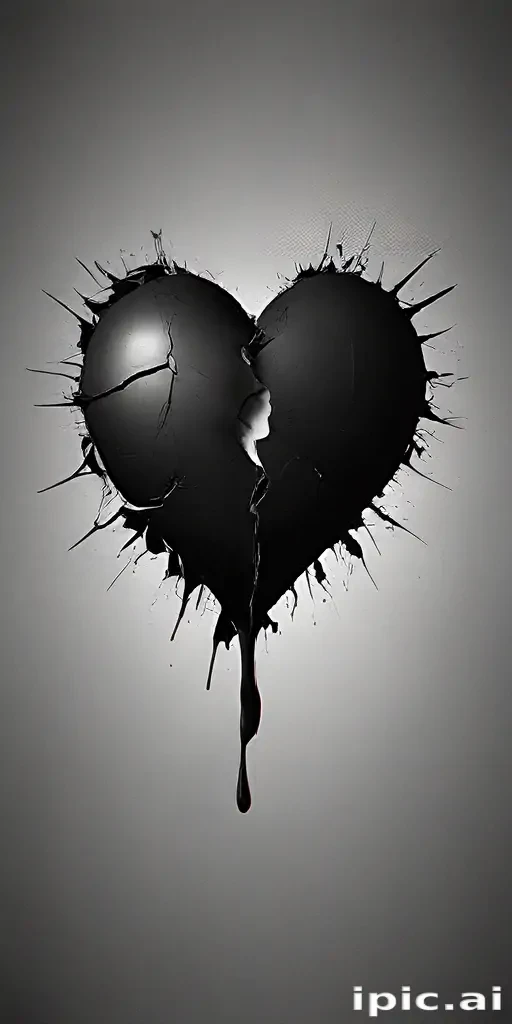 black broken heart