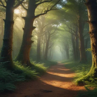 beautiful magical forest background