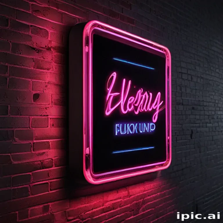 neon sign mockup