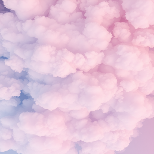 Create a colorful pastel cloud texture background with soft hues of pink, lavender, and blue, using a Canon EOS R5 camera, 50mm lens, f/1.8 aperture, 1/60 shutter speed, ISO 100, shot from a top-down aerial view for a dreamy effect.