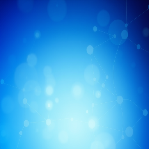 Create a digital abstract background featuring interconnected circles and lines in varying sizes and orientations on a smooth gradient from light blue to dark blue with high-resolution detail, shot with a DSLR camera at f/8 aperture, ISO 100, and a 50mm lens to enhance clarity and depth.