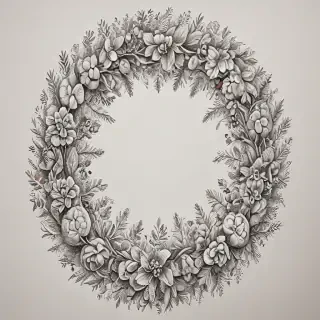 wreath drawing