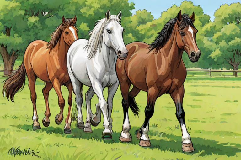 horses cartoon