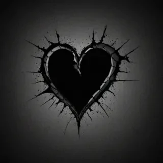 broken heart black background
