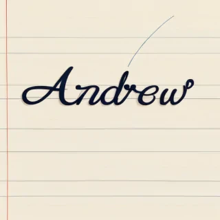 andrew in cursive